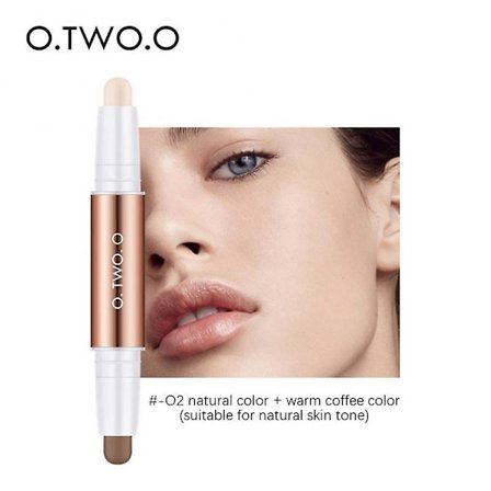 O.two.o 3d Dubbelsidig Makeup Highlighter V Face Concealer Contouring Bronzers Highlighters Pen Kosmetisk Makeup Contour Stick