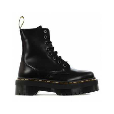 Dr. Martens Jadoon Smooth Leather Platform Støvler Sort, Dame, Størrelse: 40 EU