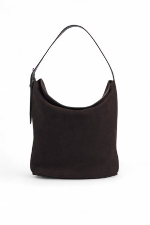 Premium Selection - Toteveske i semsket skinn med omslag - Vesker - Brun - One Size