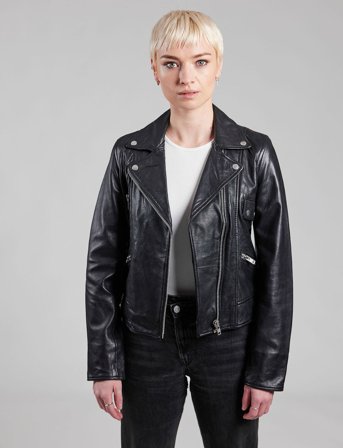 Jofama Kaley Leather Biker - Black - 34