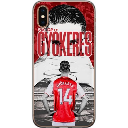 Kompatibelt Mobildeksel til Apple Apple iPhone XS Viktor Gyökeres Arsenal - Fotballmotiv med trøye nummer 14 på arenaen