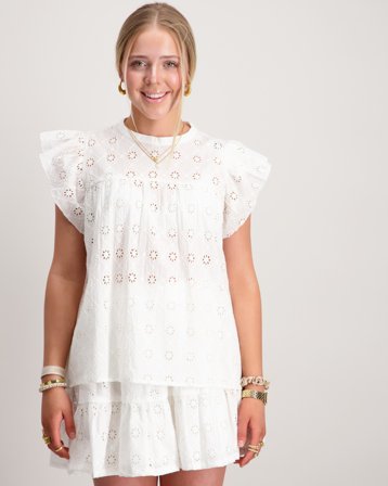 Sofie Schnoor FAIZAZY TOP Valkoinen Topit / Puserot Tytöt - Kids Brand Store