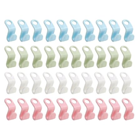 40 stk kleshengere koblingskroker klesskaphengere arrangør plassbesparende klips