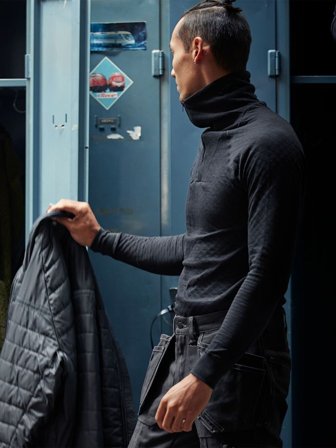 Fristads Unisex Underställströja polo 742 PC, Svart