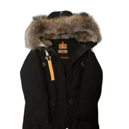 Svart Parajumpers parkas med päls