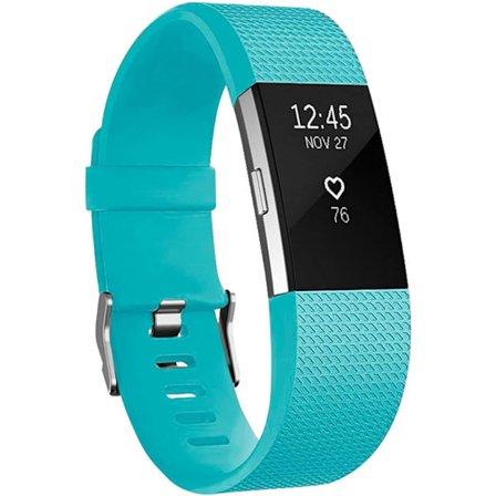 Smartklocka, armband ersättningsband kompatibel med Fitbit charge 2, klassiska och speciella justerbara sportarmband( Cyan-S)