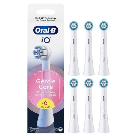 Oral-B iO Gentle Care Børstehoveder Hvid 6 stk, Medicin & Pleje, Tandbørster, El-tandbørster