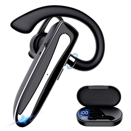 Bluetooth-headset med mikrofon, handsfree trådlöst headset, mobiltelefon i örat med