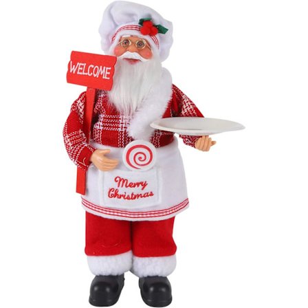 Julepynt med julemanden - stående julemand figur