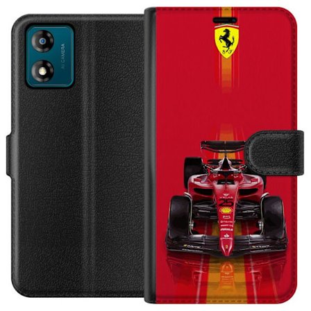 Yhteensopiva Lompakkokotelo Motorola Motorola Moto E13 Ferrari Formula 1 -auto ikonisessa punaisessa muotoilussa urheilullisella tarkkuudella