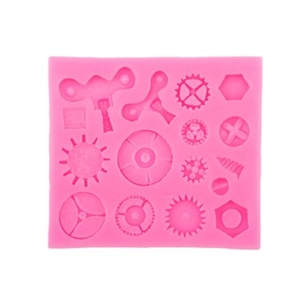 Steampunk Klockor Utrustning Form Fondantkaka Livsmedelskvalitet Mould Bakverktyg Form Form