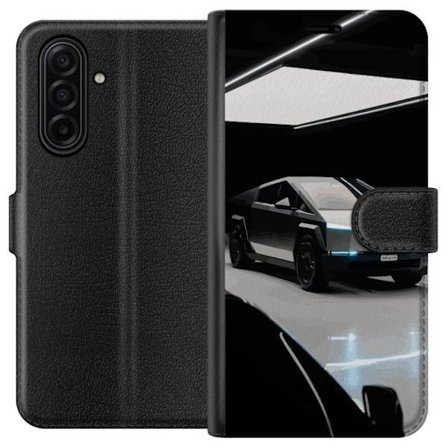 Kompatibel Tegnebogsetui til Samsung Galaxy A17 5G Tesla Cybertruck futuristisk elbil konceptdesign i mørk studio moderne bilillustration for teknolo