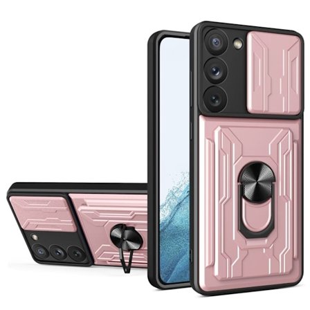 Samsung Galaxy S23 skal med ett stativ - Roséguld