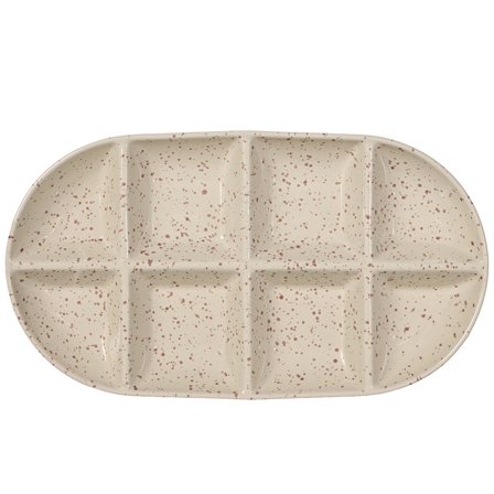 Sagaform Ditte serveringsfad large, beige/bordeaux - Beige / Bordeaux | KitchenOne