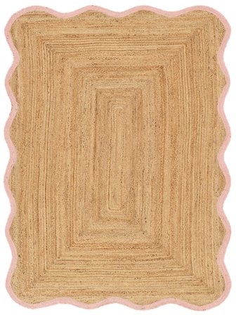 Innen-/Outdoor-Teppich Sway Beige/Rosa