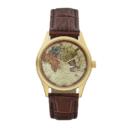 CHPO Vintage World Gold Klockor Unisex Flerfärgad