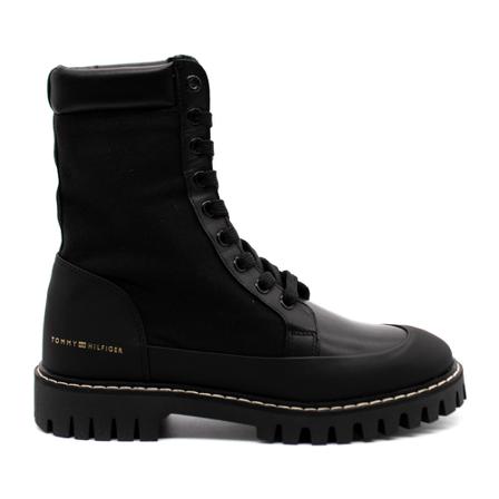 Tommy Hilfiger, Women& Leather TH Casual Lace Up Boots Tommy Hilfiger Czarny, Kobieta, Rozmiar: 38 EU
