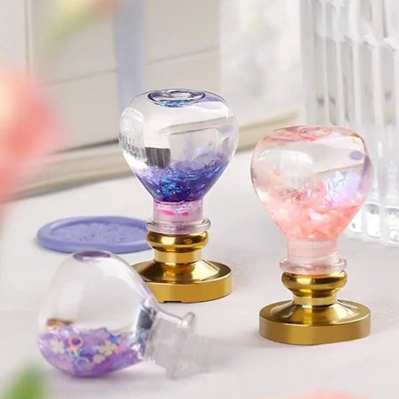 Quicksand Fire Lacquer Paint Seal Handle Mini Cute Fantasy Starry Sky Sealing Wax Seal Accessory Universal Handle Handmade Tool