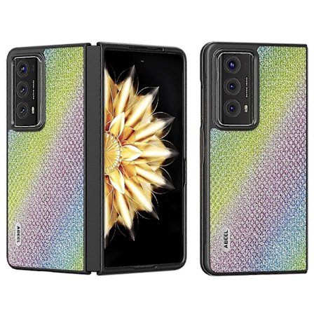 For Honor Magic V2 5G PU-nahalla päällystetty PC-kuori strassikuvioinen taitettava puhelinkotelo