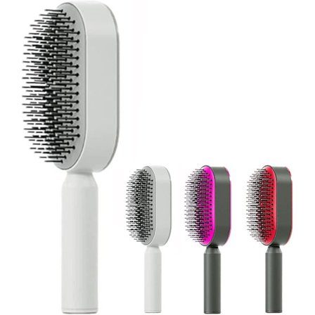 Självrengörande hårborste | Red ut håret borstar för långt hår | Hårborste med utredande kulspetsar för att ta bort hårtrassel och knutar | 3d 