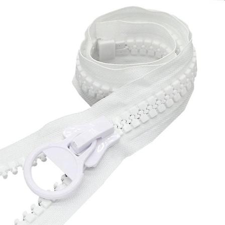 300 cm:n vetoketju farkkutakkiin, naisten takkeihin, muovivetoketju, erottava vetoketju, valkoinen 300x3.6x0.6 White 300x3.6x0.6cm