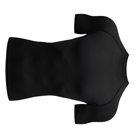 Cool Dry Kompressions T-shirt för Män Kort Ärm Sport T-shirts Toppar Tränings T-shirt Svart L