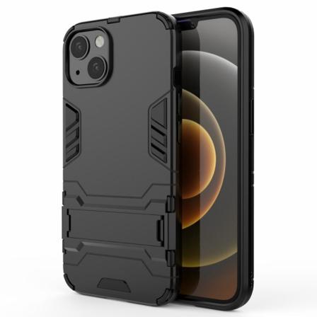 Iphone 13 - Hybrid Skal Med Kickstand - Svart