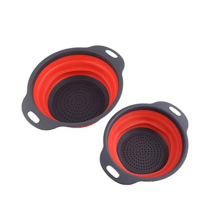 2-pack Hopfällbara Sil & Vikbara Sil i Silikon - Köksdrop Funnel