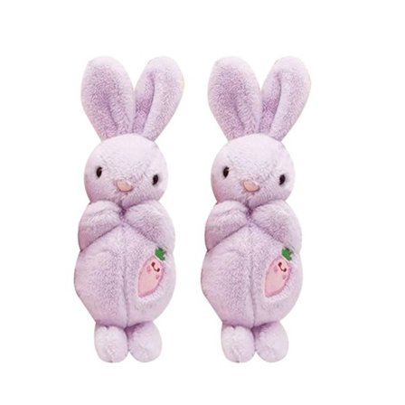 2 stk Lille Hvid Kanin Plys Legetøj LILLA