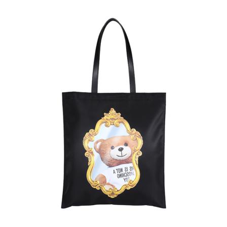 Moschino, Tote Bags Zwart, Dames, Maat:ONE Size