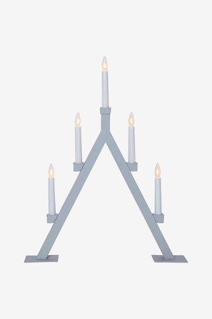 Star Trading - Ljusstake Oliver - Grå - Adventsljusstakar - Från Homeroom