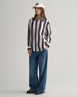 GANT - Skjorte med parasollstriper og avslappet passform - Dame - 34