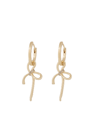 SNÖ of Sweden Ribbon Small Pendant Ear Örhängen Dam Guld ONESIZE