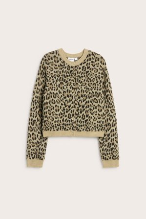 Kappahl | Leopardikuvioinen neuletakki | Beige