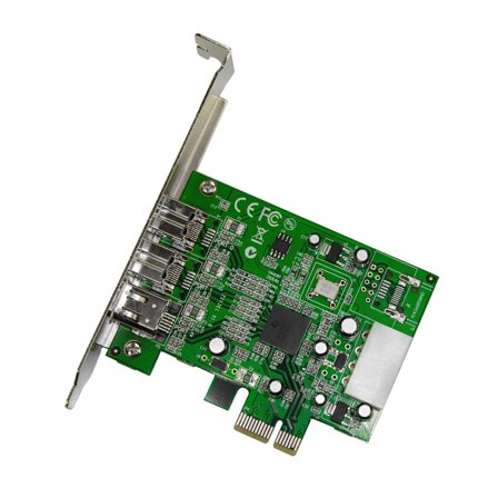StarTech 3 Port 2b 1a 1394 PCI Express FireWire Card Adapter - 1394 FW PCIe FireWire 800 / 400 Card (PEX1394B3) - FireWire-adapter - PCIe - 2 porter