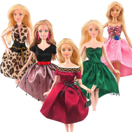 9 stk 30 cm skift dukkeklær mote dress kjole
