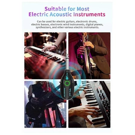 Trådlös Mini Sändtagare för Gitarr, Effektpedal, Trådlösa Hörlurar, Bluetooth Mini Förstärkarpedal Adapter