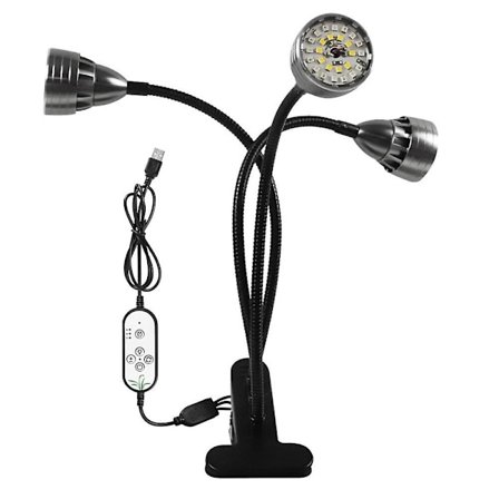 Plantevekstlys LED Fullspektrum USB Bordklips Innendørs Plante