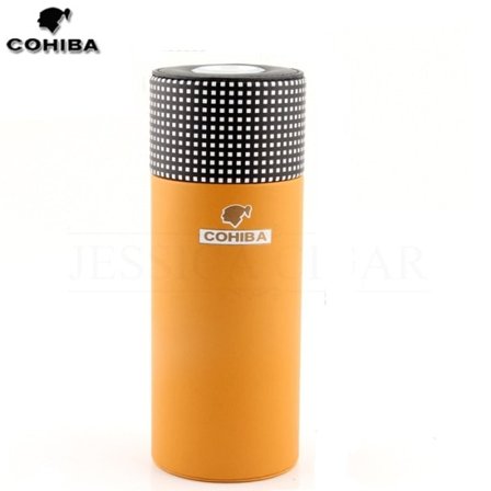 Lær Reise Humidor Sigar Eske Seder Tre Bærbar Sigar Eske krukke