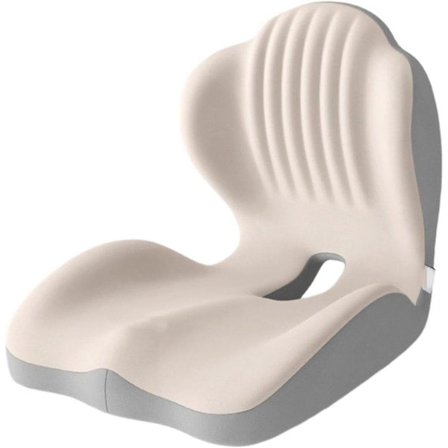 Ergonomisk sittepute i memory foam – L-formet sittepute med korsryggstøtte for kontor, bil og rullestol_TF_TF