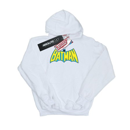 DC Comics Dam/Kvinnor Batman Retro Logo Hoodie XXL Vit