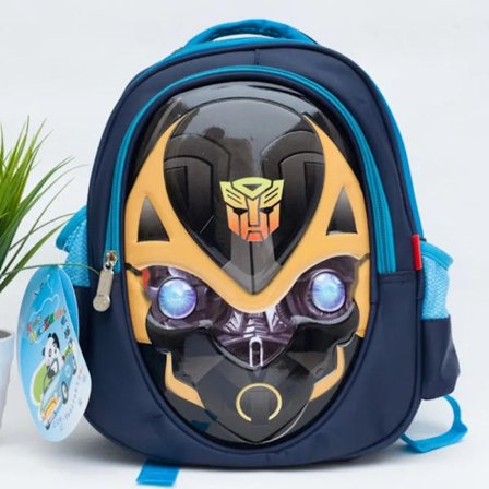 Transformers 3D Mini Ryggsäckar Bumblebee Optimus Prime Cosplay Vattentät skolväskor för barn Kawaii Ryggsäck Barn Mochila