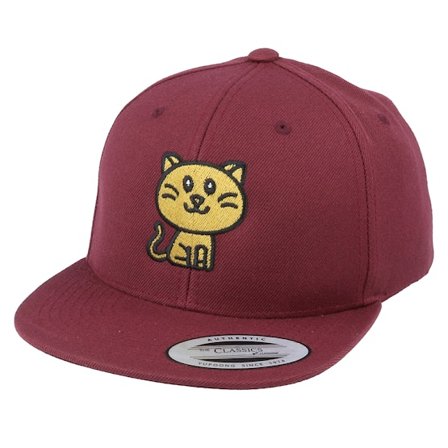 Kinder Kiddo Cap - Rot snapback Cap - Kinder Golden Kitty Maroon Snapback @ Hatstore