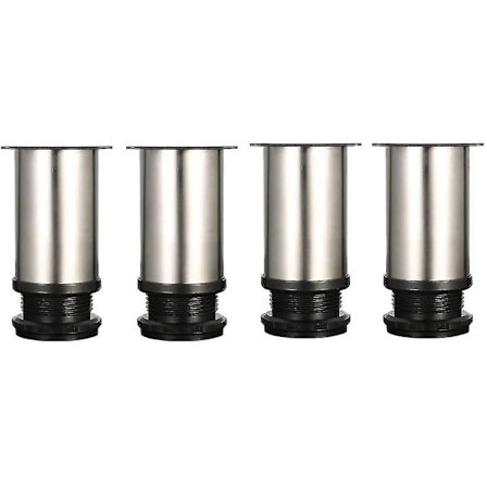 Justerbare 8 cm Høje Tykke Skab Ben Bord Ben Børstet Rustfrit Stål