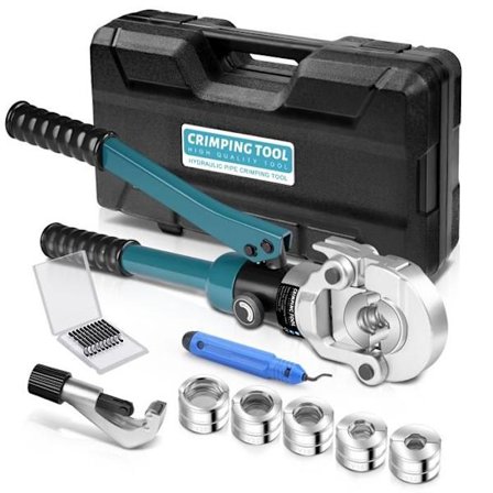 Pro Hydraulinen Puristuskone V12-28 Kupari Teräs Hiili / Ruostumaton Putkiin Suojaus Reunapurettavalla Puristuskoneella