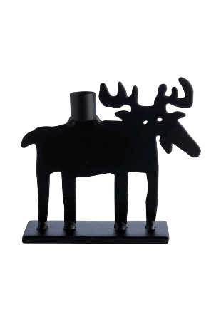 Bengt & Lotta Ljusstake Älg stor Ljuslyktor ljushållare Unisex Svart 22 x 20