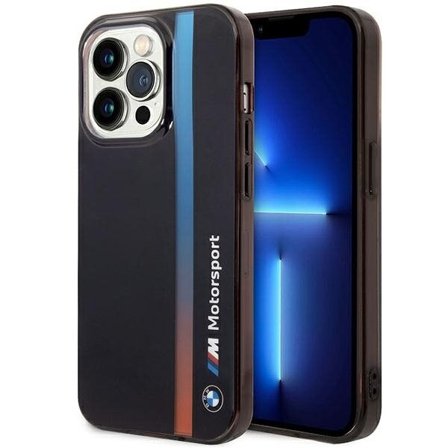 Fodral BMW BMHCP14L22HVGV iPhone 14 Pro 6,1" svart/svart IML Tricolor Stripe