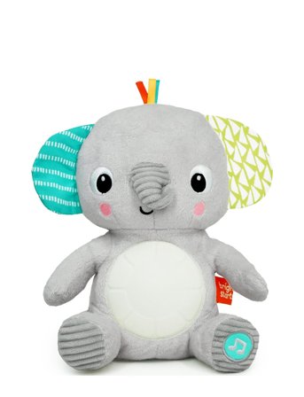 Bright Starts | Hug-A-Bye Baby Musikalsk Elefant-Plysdyr Med Lys | ONE SIZE