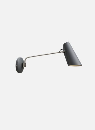 Birdy vegglampe swing - grå/stål