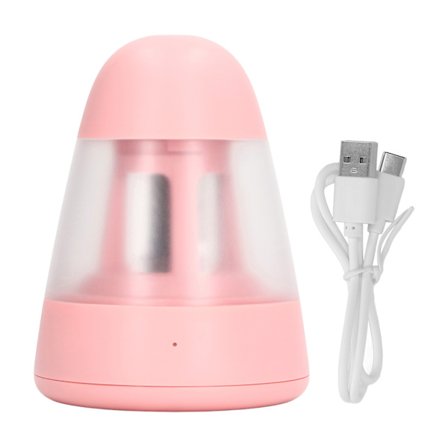 Automatisk pennvässare Liten Bärbar Stor Kapacitet Batteri 3 Nivåer Justerbar Elektrisk Pennvässare Rosa